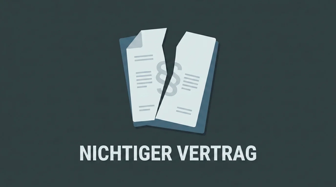 Symbolische Darstellung der Nichtigkeit eines Glücksspielvertrags nach Paragraf 134 BGB